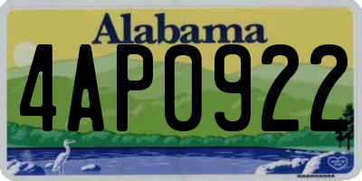 AL license plate 4AP0922