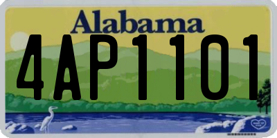 AL license plate 4AP1101