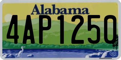 AL license plate 4AP1250