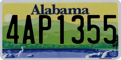 AL license plate 4AP1355
