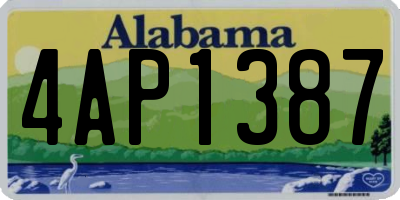 AL license plate 4AP1387