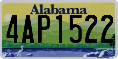 AL license plate 4AP1522