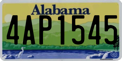 AL license plate 4AP1545