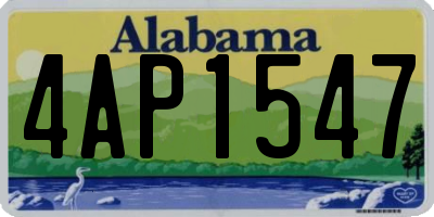 AL license plate 4AP1547
