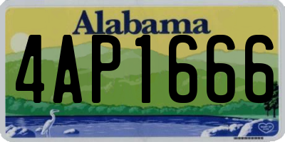 AL license plate 4AP1666