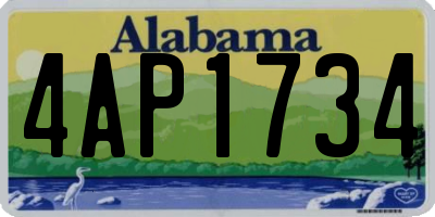 AL license plate 4AP1734