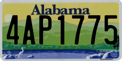 AL license plate 4AP1775