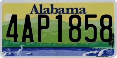 AL license plate 4AP1858