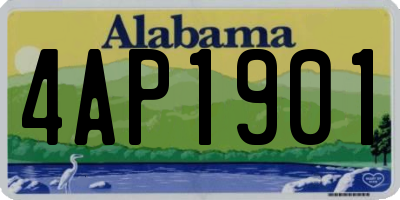 AL license plate 4AP1901