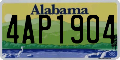 AL license plate 4AP1904