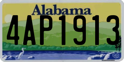 AL license plate 4AP1913