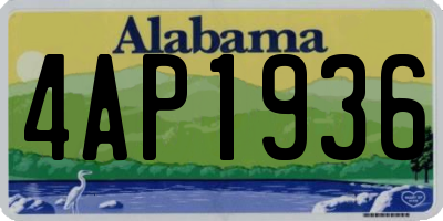 AL license plate 4AP1936
