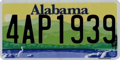 AL license plate 4AP1939