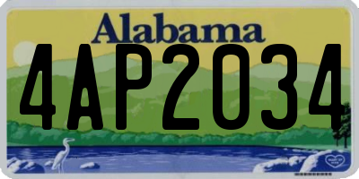 AL license plate 4AP2034