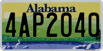 AL license plate 4AP2040