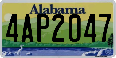 AL license plate 4AP2047