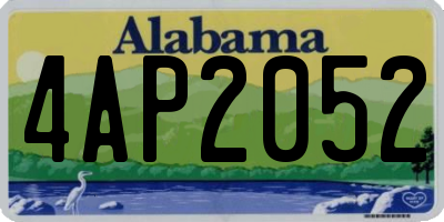 AL license plate 4AP2052