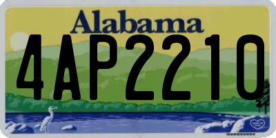 AL license plate 4AP2210