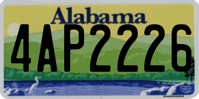 AL license plate 4AP2226