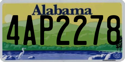 AL license plate 4AP2278