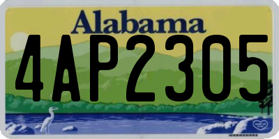AL license plate 4AP2305