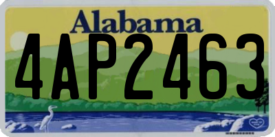 AL license plate 4AP2463