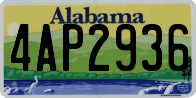 AL license plate 4AP2936
