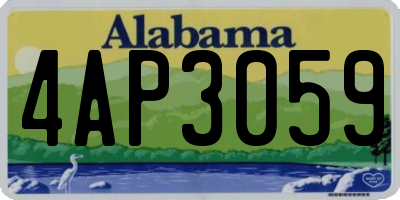 AL license plate 4AP3059
