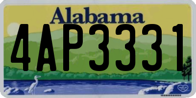 AL license plate 4AP3331
