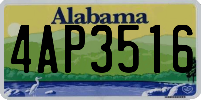 AL license plate 4AP3516