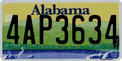 AL license plate 4AP3634
