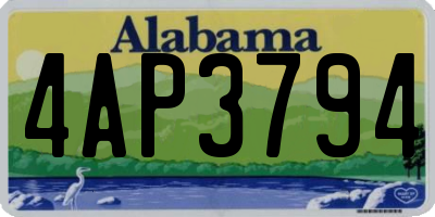 AL license plate 4AP3794