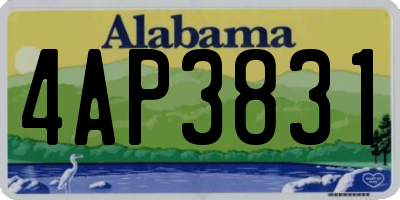 AL license plate 4AP3831