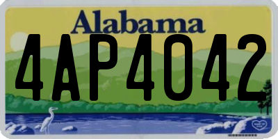 AL license plate 4AP4042