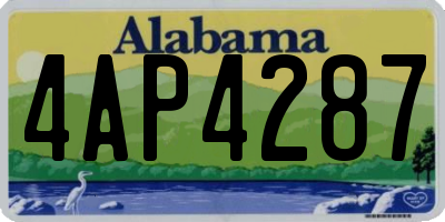 AL license plate 4AP4287