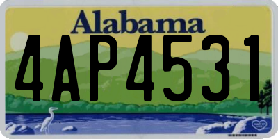 AL license plate 4AP4531