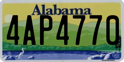 AL license plate 4AP4770