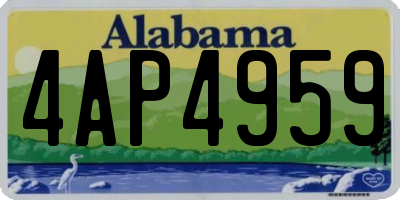 AL license plate 4AP4959