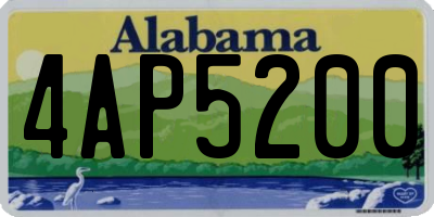 AL license plate 4AP5200