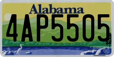 AL license plate 4AP5505