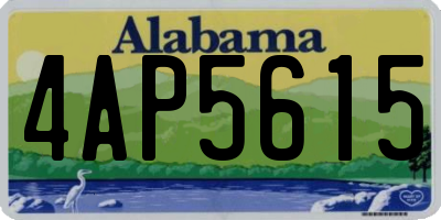 AL license plate 4AP5615