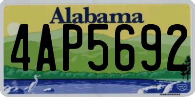 AL license plate 4AP5692