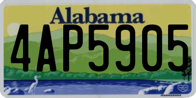 AL license plate 4AP5905