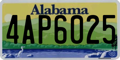 AL license plate 4AP6025