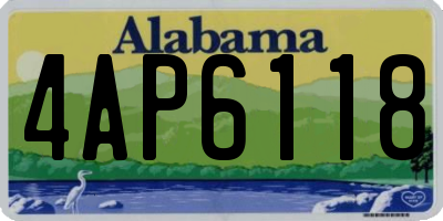 AL license plate 4AP6118