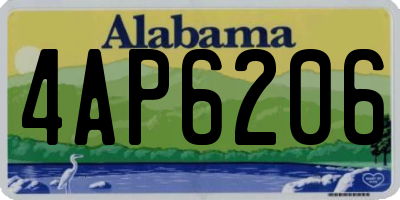 AL license plate 4AP6206