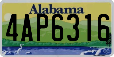 AL license plate 4AP6316