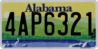 AL license plate 4AP6321