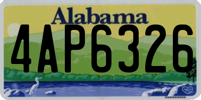 AL license plate 4AP6326