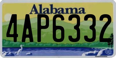 AL license plate 4AP6332